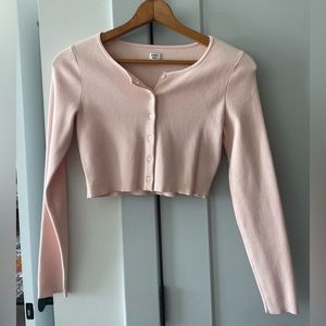 Aritzia Sunday Best Pastel Pink Izzy cardigan